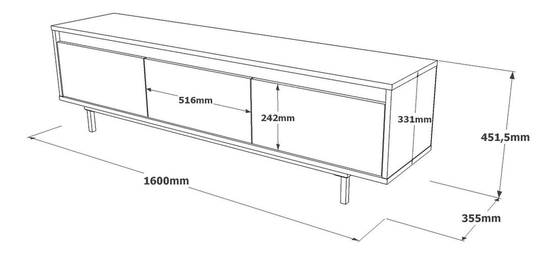 TV asztal/szekrény Love 2