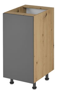 Donji kuhinjski ormarić D40 Langari (hrast artisan + siva mat) (L)