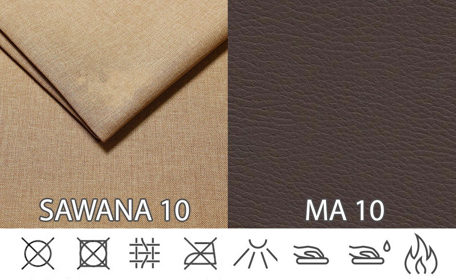 Rohová sedačka U Marlon (oranžová + hnedá) (L)