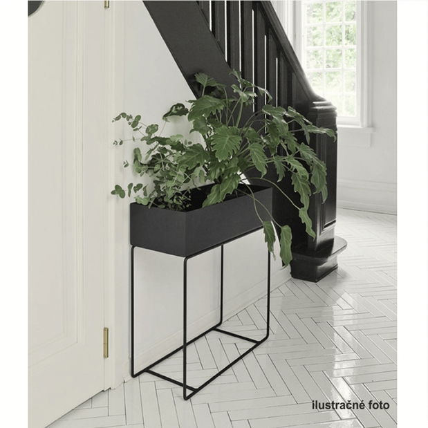 Kovový kvetináč Indrazia typ 2 (biela)