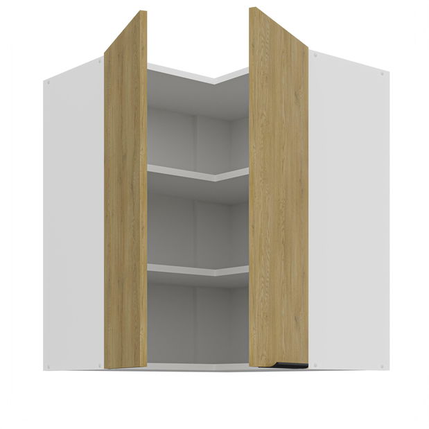 Dulap superior de bucătărie de colț Carminia 60x60 GN-72 2F (90) (stejar cremona + alb)