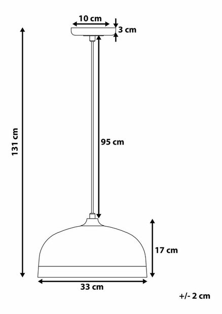 Závesná lampa Paron (čierna)