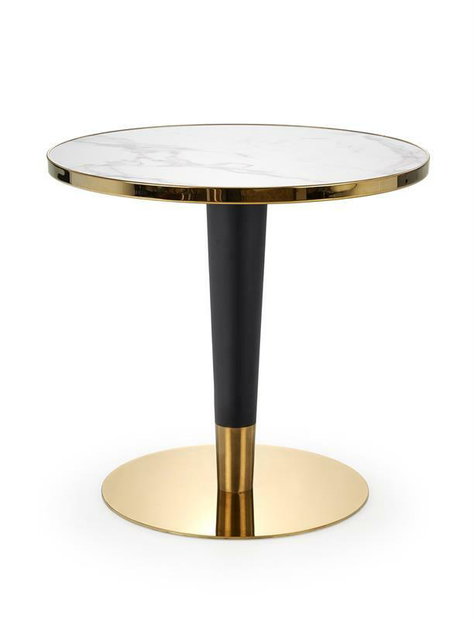 Étkezőasztal Marva (fehér márvány + fekete + arany)