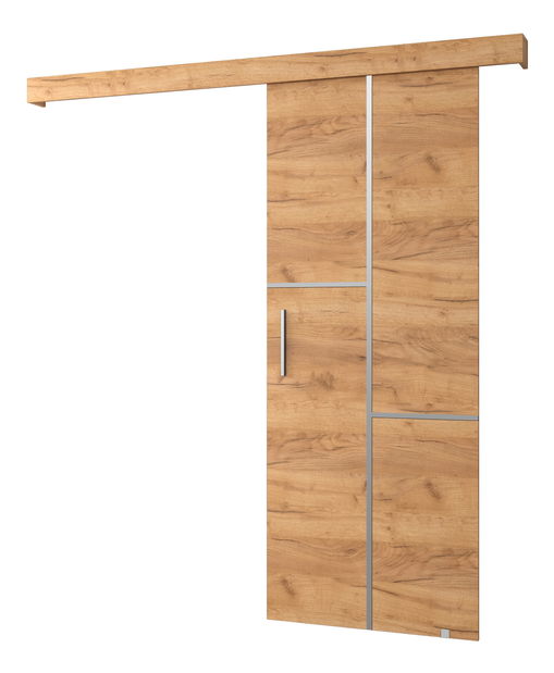 Posuvné dvere 90 cm Sharlene VII (craft zlatý + craft zlatý + strieborná)