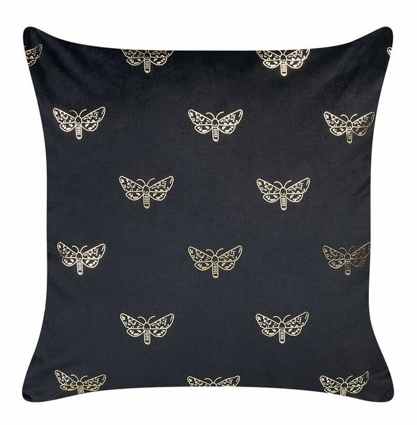 Sada 2 ozdobných vankúšov 45 x 45 cm Yuzza (čierna)