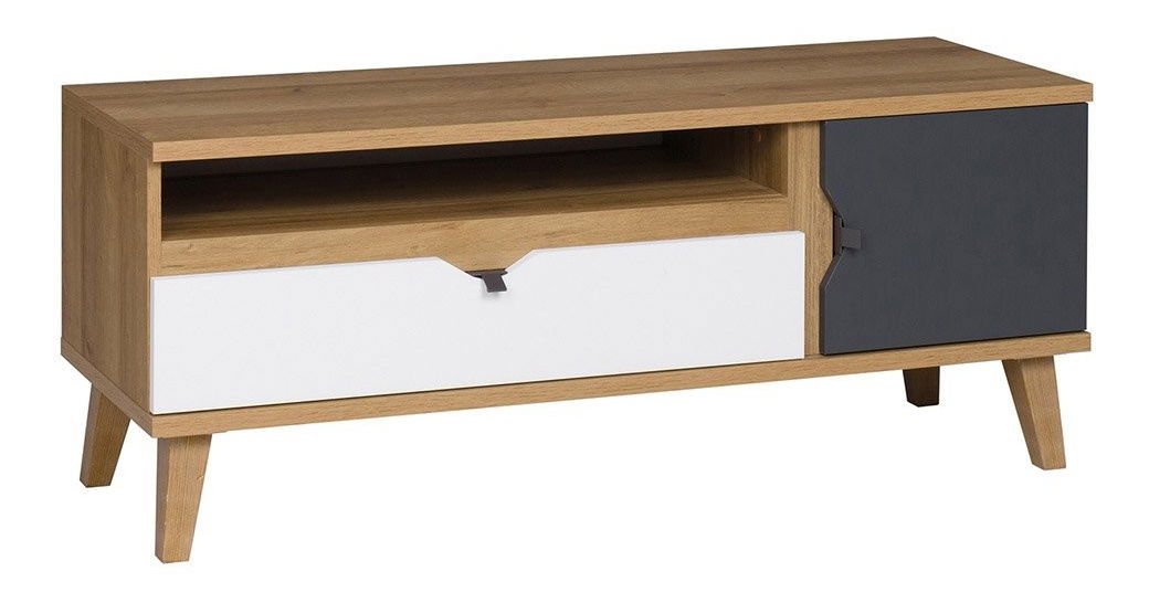 TV stolić/ormarić Tami TM8 (hrast zlatni + bijela + grafit)