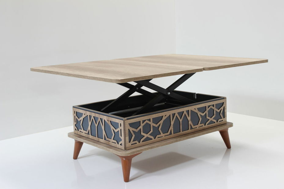 Konferenčný stolík Adie (prírodná + modrá)