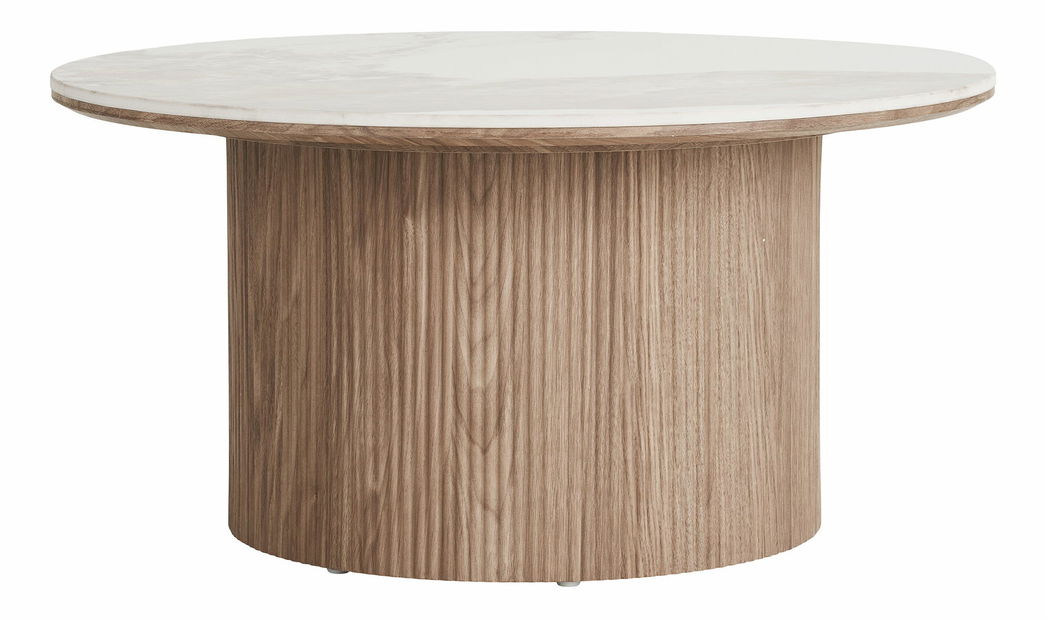 Konferenčný stolík Alomeria 1 (biela + hnedá)