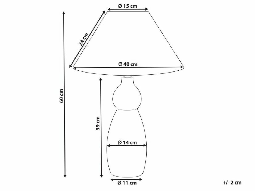 Stolná lampa Matza (modrá + biela)