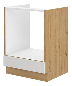 Dolná kuchynská skrinka Arryn 60 D GAZ BB (dub artisan + lesk biely)