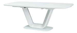Rozkladací jedálenský stôl 140-200 cm Amanda (biela + biela) (pre 8 a viac osôb)