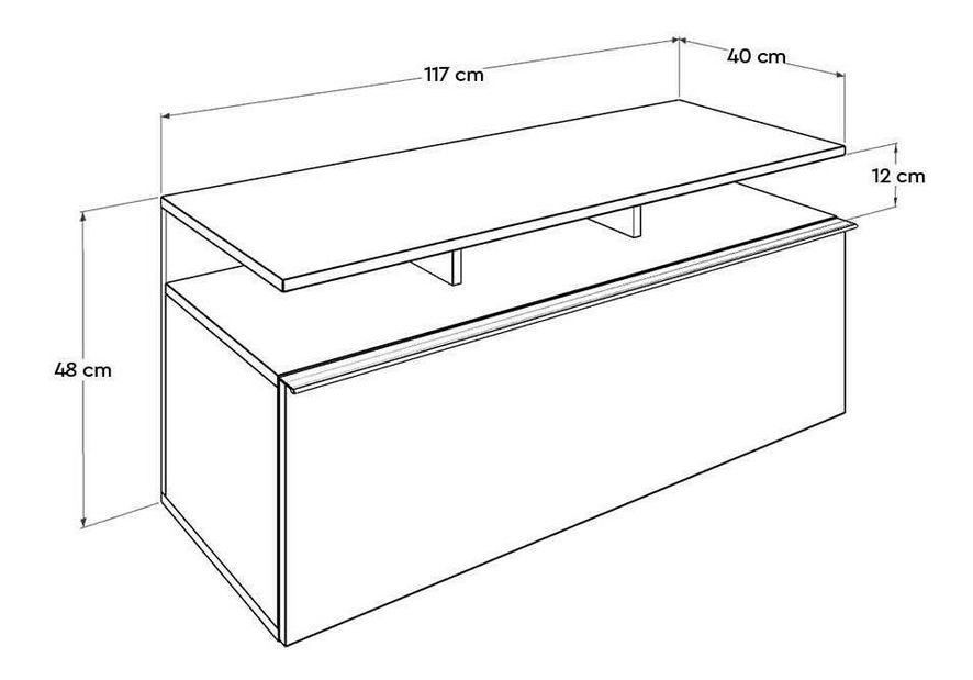 TV ormarić Thea 1 (hrast + bijela)