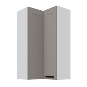 Felső sarok konyhaszekrény Lucid 60x60 GN-108 2F (90°) (korpus: fehér + front: mdf agyagszürke)