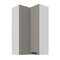 Horná rohová kuchynská skrinka Lucid 60x60 GN-108 2F (90°) (korpus: biela + front: mdf claygrey)