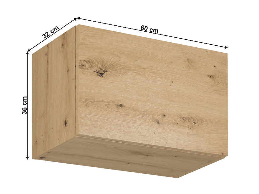 Horná kuchynská skrinka G60KN Langari (dub artisan)