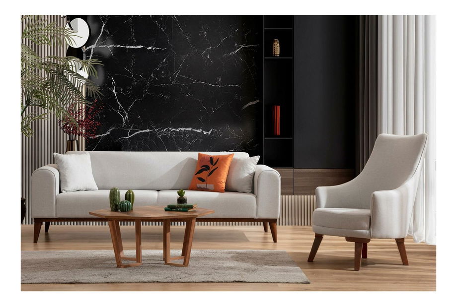 Fotel Cofelona (krém + dió)