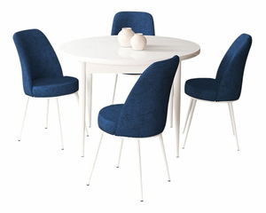 Jedálenský set Torra (biela + námornícka modrá) (pre 4 osoby)