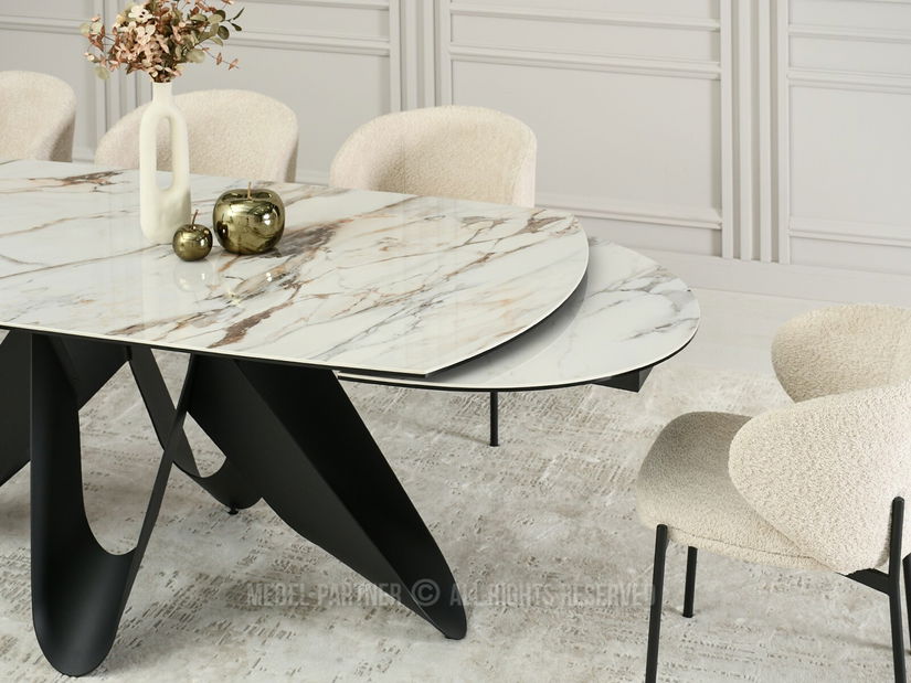 Étkezőasztal Persi (bézs + fekete)