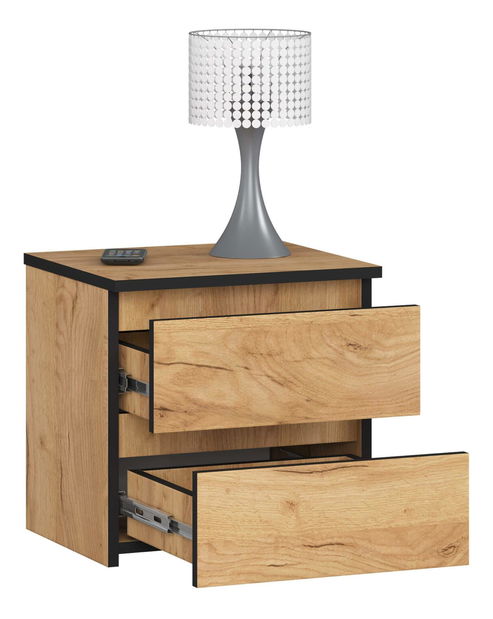 Noptieră Cleania CL2 (stejar craft)