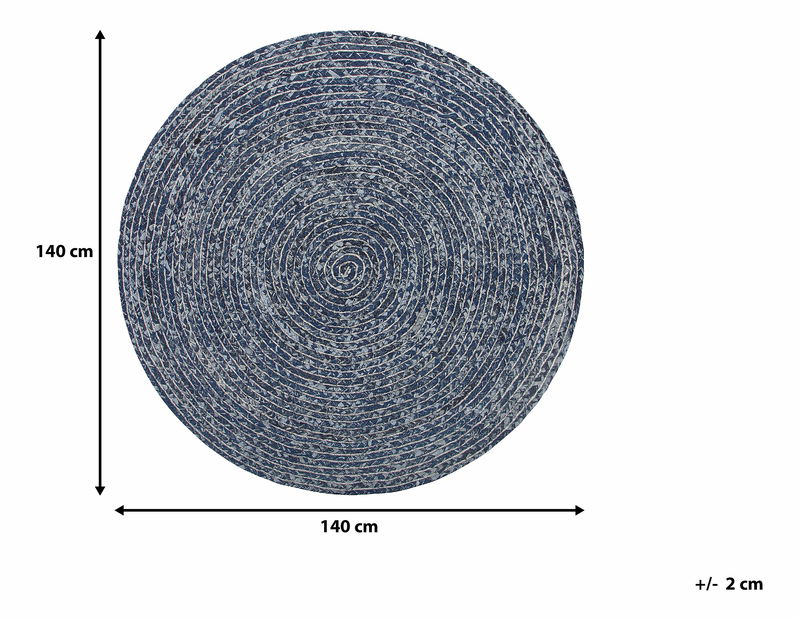 Covor 140 cm Bulce (albastru închis)