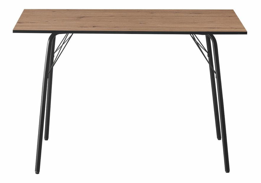 Masă de sufragerie 120 MALAK (stejar artisan + Negru) (pentru 4 persoane)