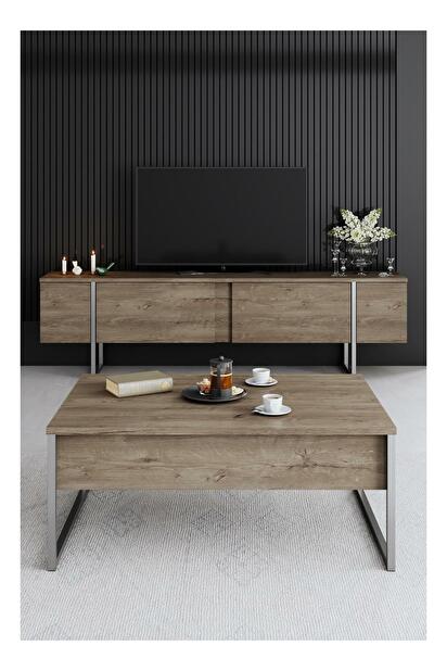 Mobilier living Luna set (Nuc + Argintiu) 