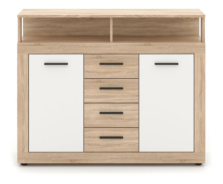 Komoda Blaho Midi B (dub sonoma + biela)