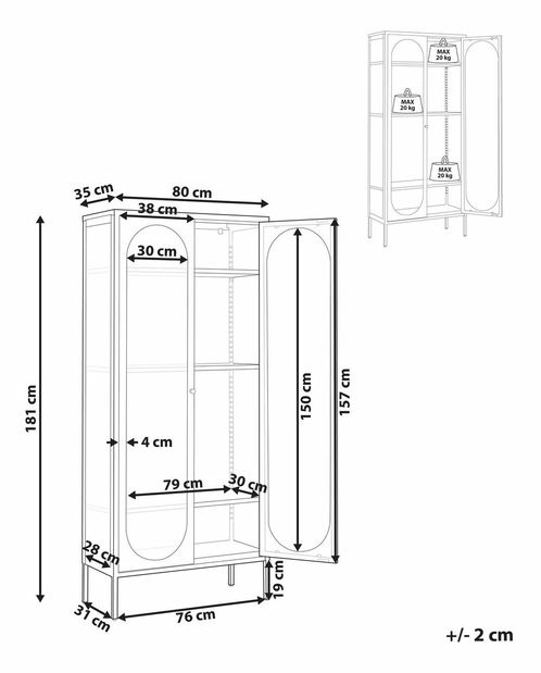 Vitrína Fanny (čierna)