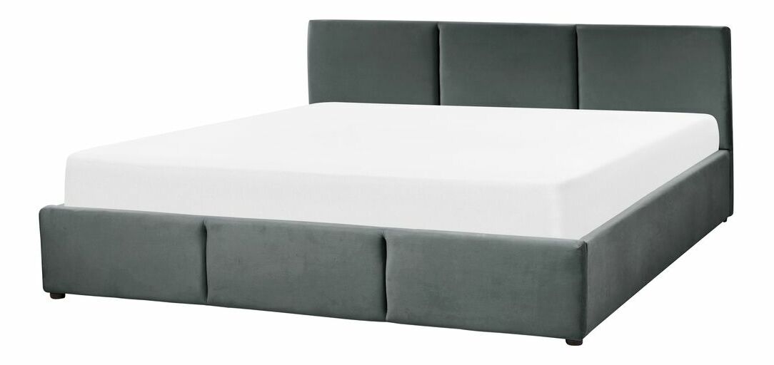 Manželská posteľ 180 cm Belize (tmavosivá) (s roštom) (s úl. priestorom)