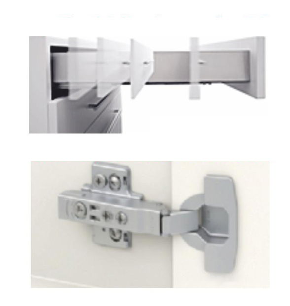 Bucătărie Lilouse 260 cm Stejar sonoma + Alb ultralucios *vânzare stoc