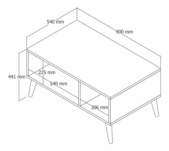 Konferenčný stolík Essex (Orech + Antracit)