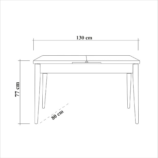 Masă de sufragerie extensibilă cu 2 scaune și 2 bănci Vlasta (pin antlantic + albastru închis)