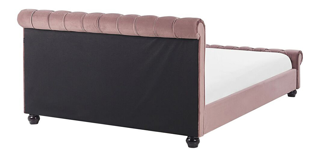 Manželská vodná posteľ 140 cm Alexandrine (ružová) (s roštom a matracom)