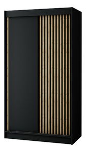 Šatníková skriňa 120 cm Ladonna (čierna matná)