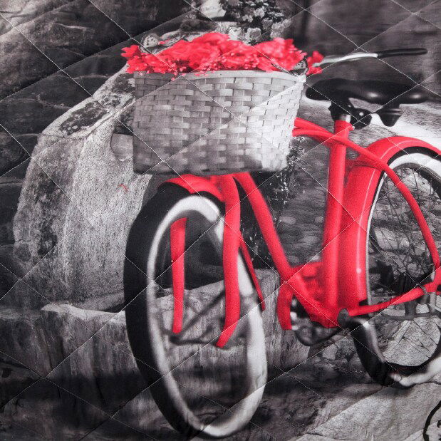 Prehoz na posteľ 210x170cm Retro (červená)