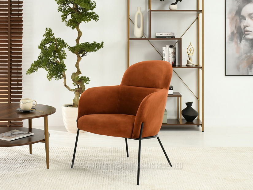 Fotelja Baggie F (bakar + crna)