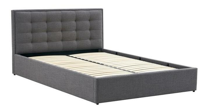 Manželská posteľ 140 cm Padvalion 140 (s úložným priestorom) (sivá)
