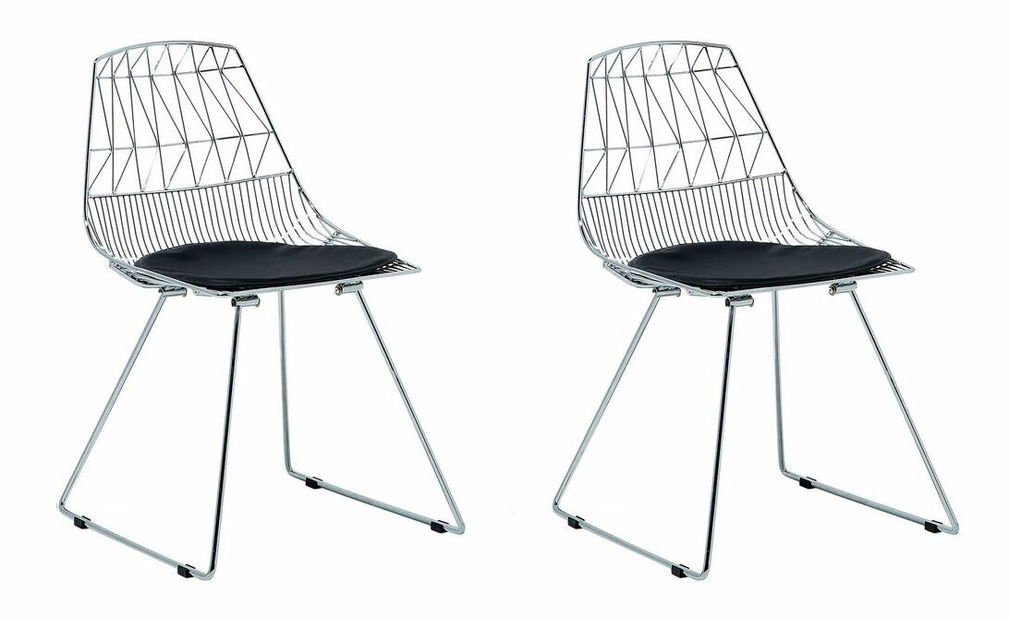 Set 2ks. jedálenských stoličiek Harlem (strieborná)