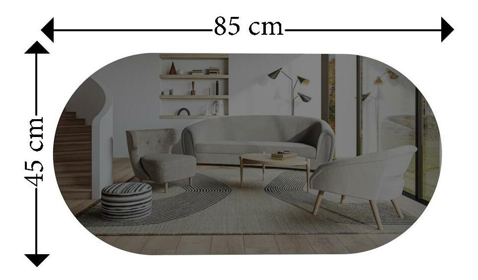 Zrkadlo Nekada (tmavosivá + zlatá) 