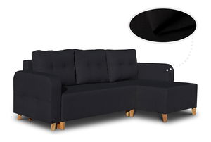 Rohová sedačka Abyss (čierna) (P)