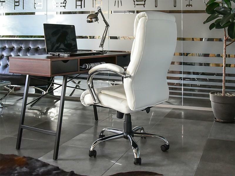 Kreslo Luxus (biela + chrómová)