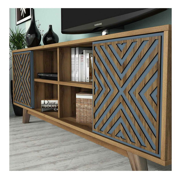 Nappali fal Ivonne (dió + kék)