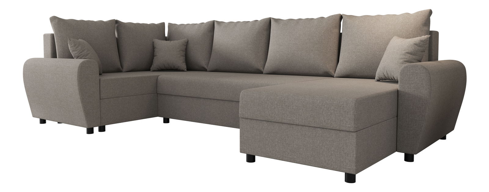 Kutna garnitura u obliku slova U Fleur Long (bež) (L)