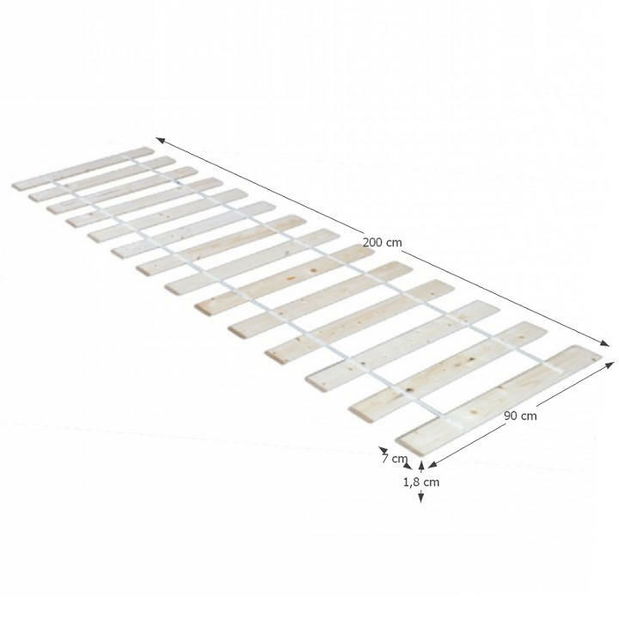 Léces ágyrács 200x90 cm Peltaka 14 faléces