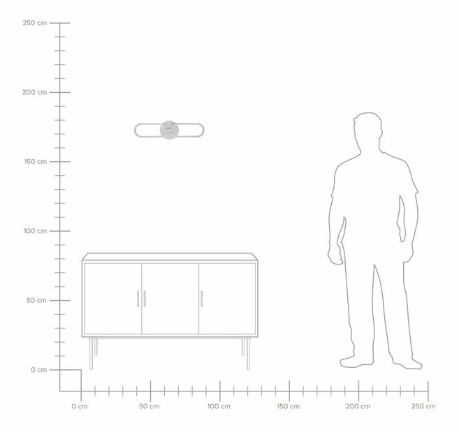 Nástenné svietidlo Kraza (strieborná)