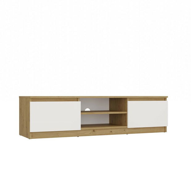 TV skrinka Musecalo 140 (dub artisan + biela)