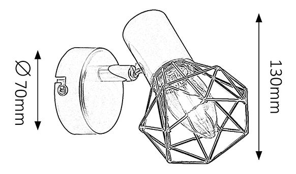 Bodové svietidlo Odin 6882 (kovová hnedá)