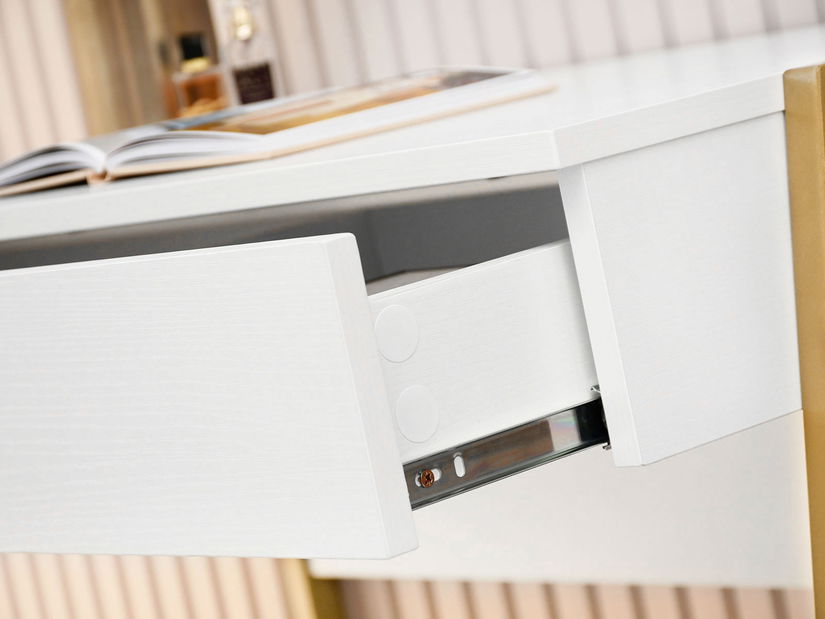 PC stolík Norsinimo (biela + zlatá)