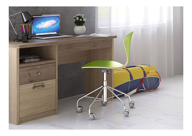 Masă PC Danica 1D1S/120 (madura + Stejar wellington)