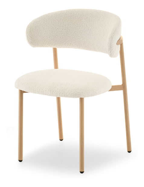 Jedálenská stolička Iraquies (krémová + dub)